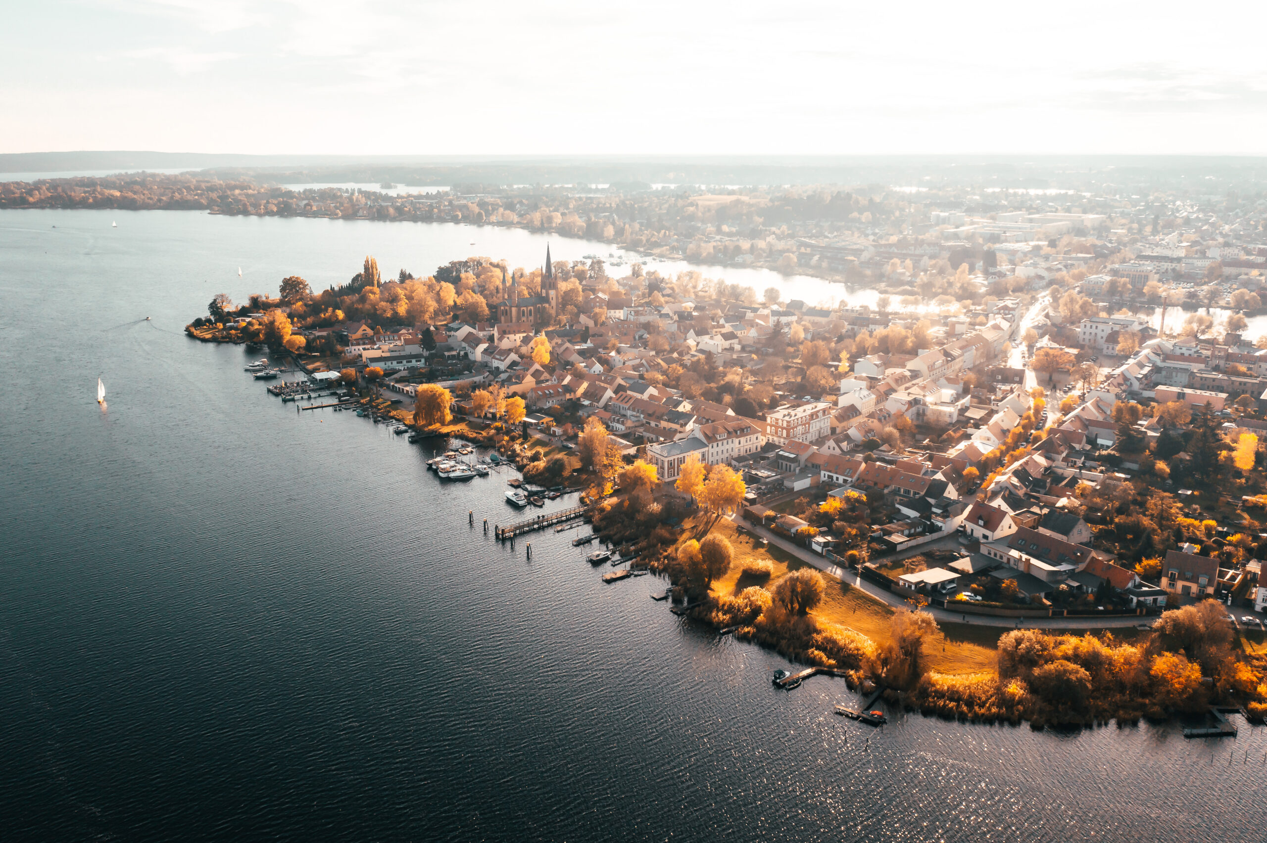 Werder Havel in Brandenburg im Herbst Luftbild